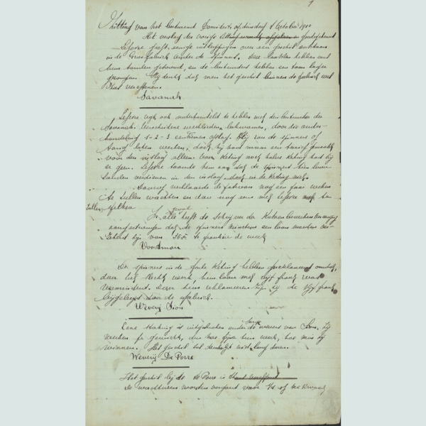 011/00001: Verslagen van vergaderingen van de Gewestelijke Textielfederatie 01/10/1910 – 16/07/1912