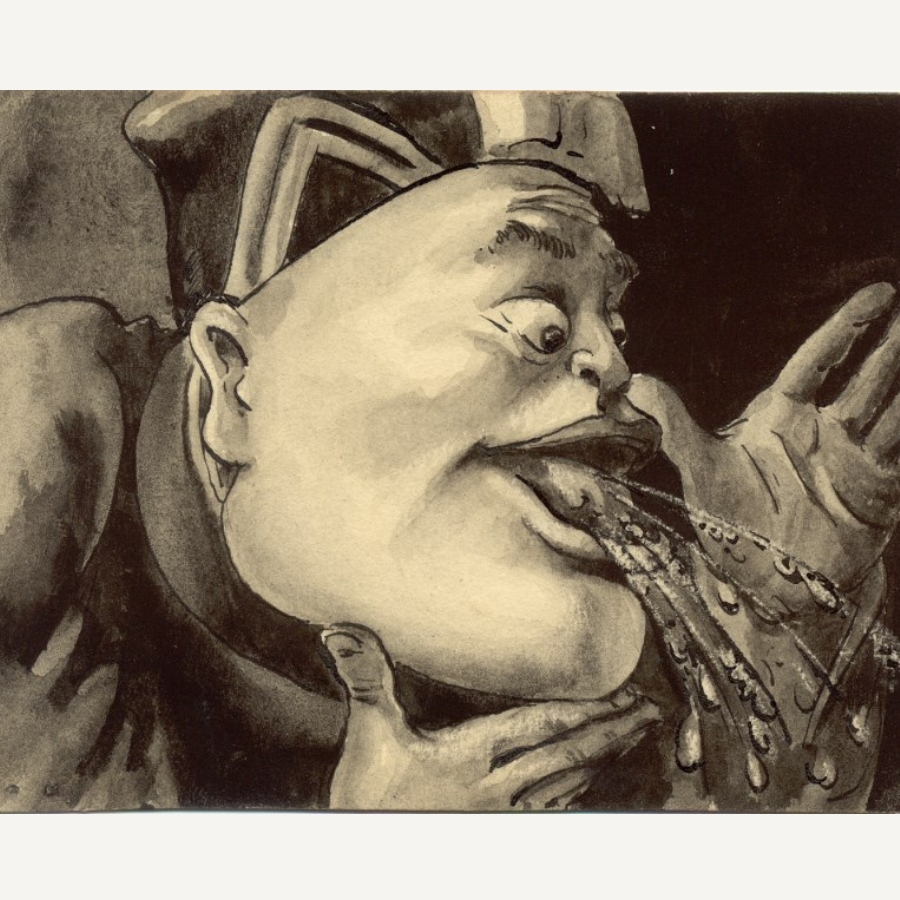 Afbeelding tekening Frits Van den Berghe