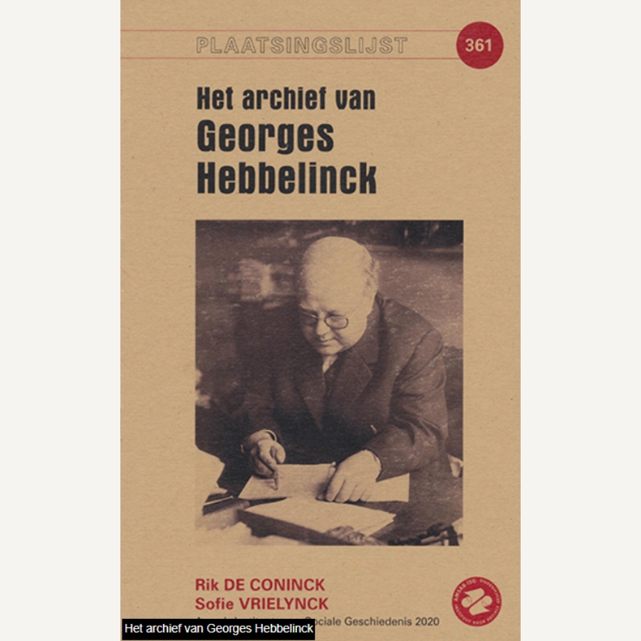 Plaatsingslijst archief Georges Hebbelinck