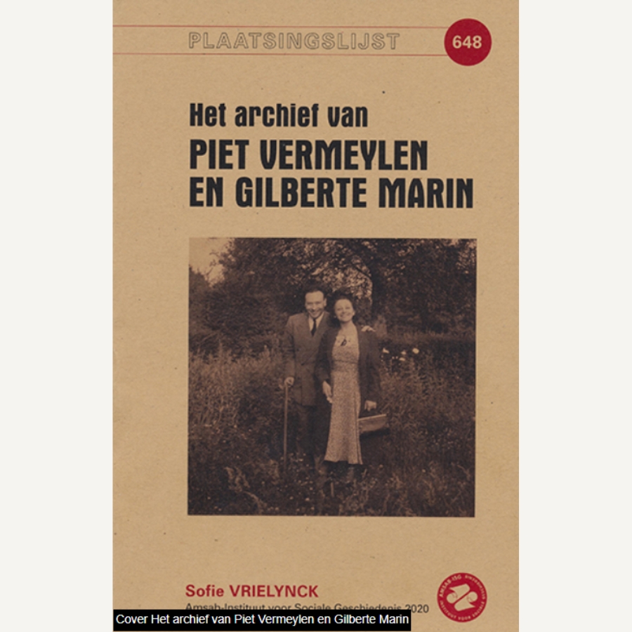 Plaatsingslijst van het archief van Piet Vermeylen en Gilberte Marin